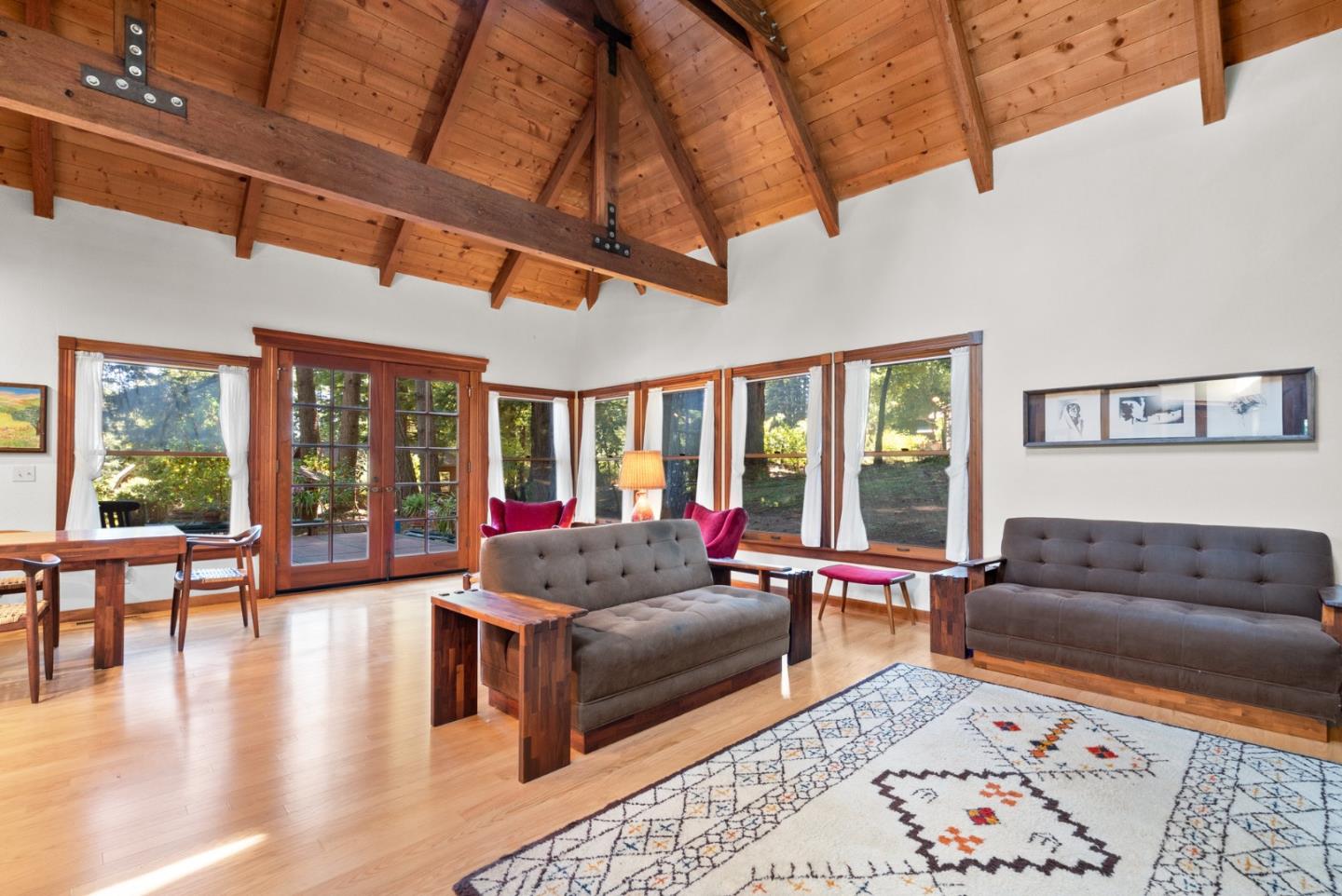 4611 Bonny Doon Road Santa Cruz, CA 95060 - Photo 56 of 94 a living room with furniture and a large window