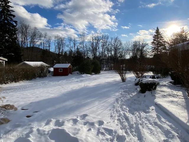 a street view with sitting space