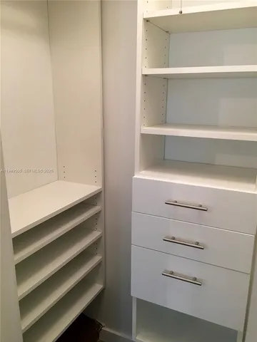 a close view of closet