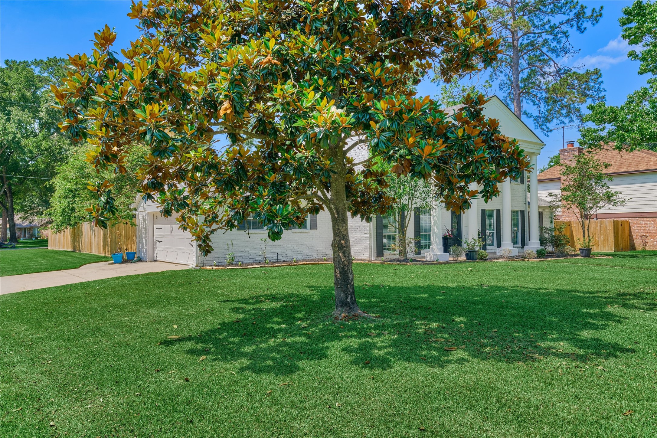 6515 Glenhill Drive Spring, TX 77389 - Photo 30 of 39 a view of a big yard with plants and trees
