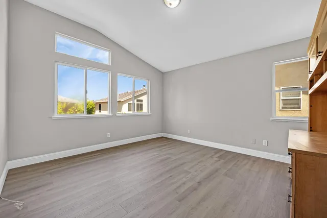 an empty room with window