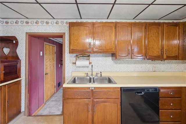 a view of hallway with stairs