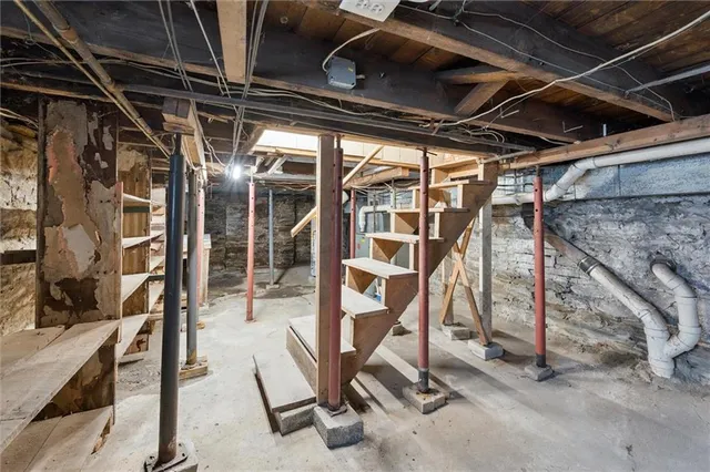 a view of storage and utility room