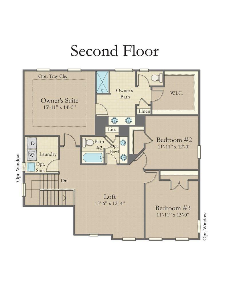 283 Spectrum Road Summerville, SC 29486 - Photo 32 of 39 Second Floor Layout