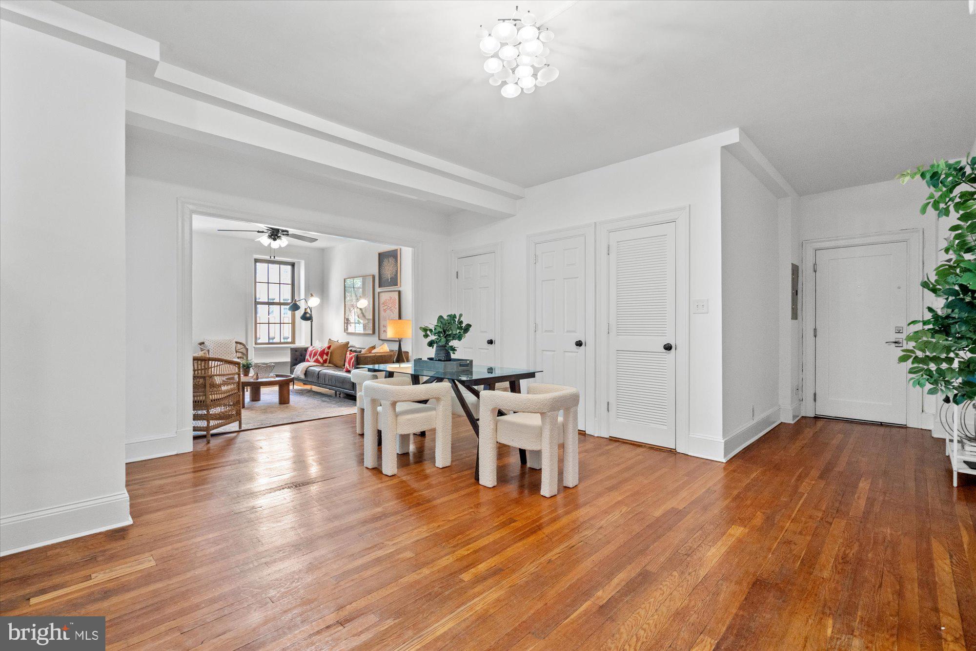 1910 Kalorama Road Northwest, Unit 203 Washington, DC 20009 - Photo 10 of 28 Dining room, storage closets and foyer