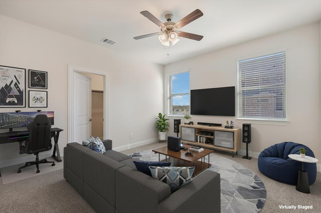 4518 Community Court Plano, TX 75024 - Photo 23 of 32 a living room with furniture and a flat screen tv
