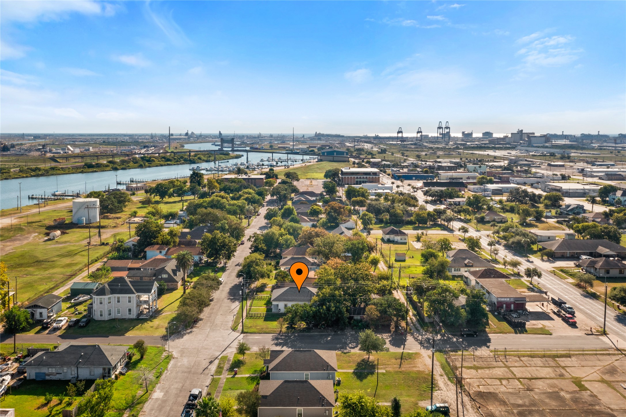 427 West 1st Street Freeport, TX 77541 - Photo 19 of 21 an aerial view of a city with lots of residential buildings