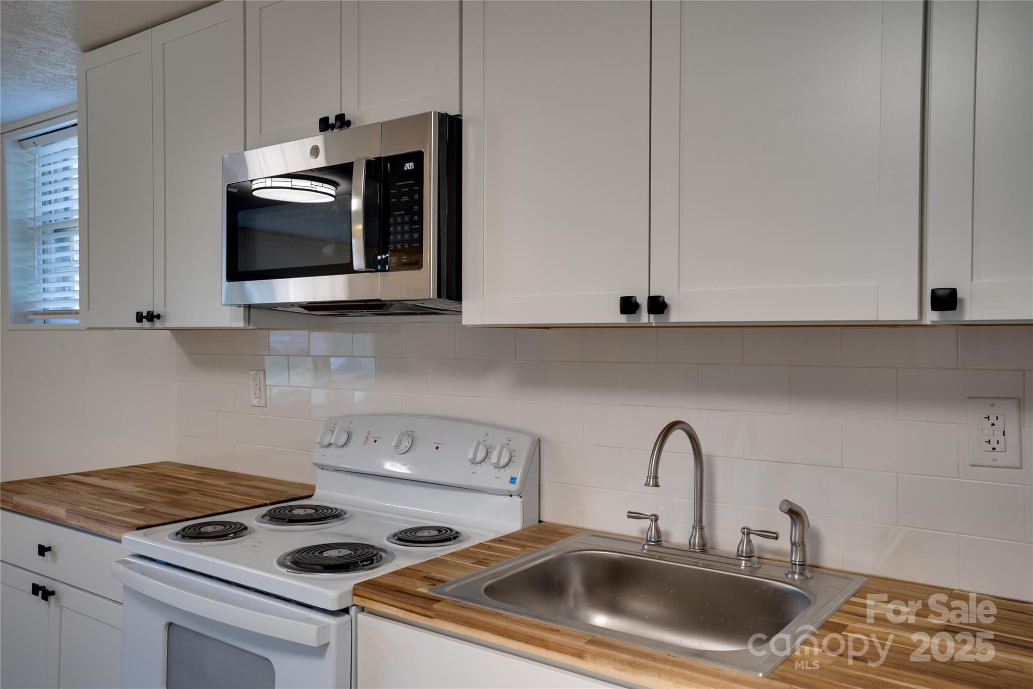 401 Little Street Lincolnton, NC 28092 - Photo 5 of 17 a kitchen with sink a microwave and stove