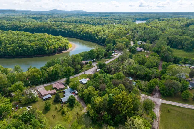 a view of a garden with an outdoor space