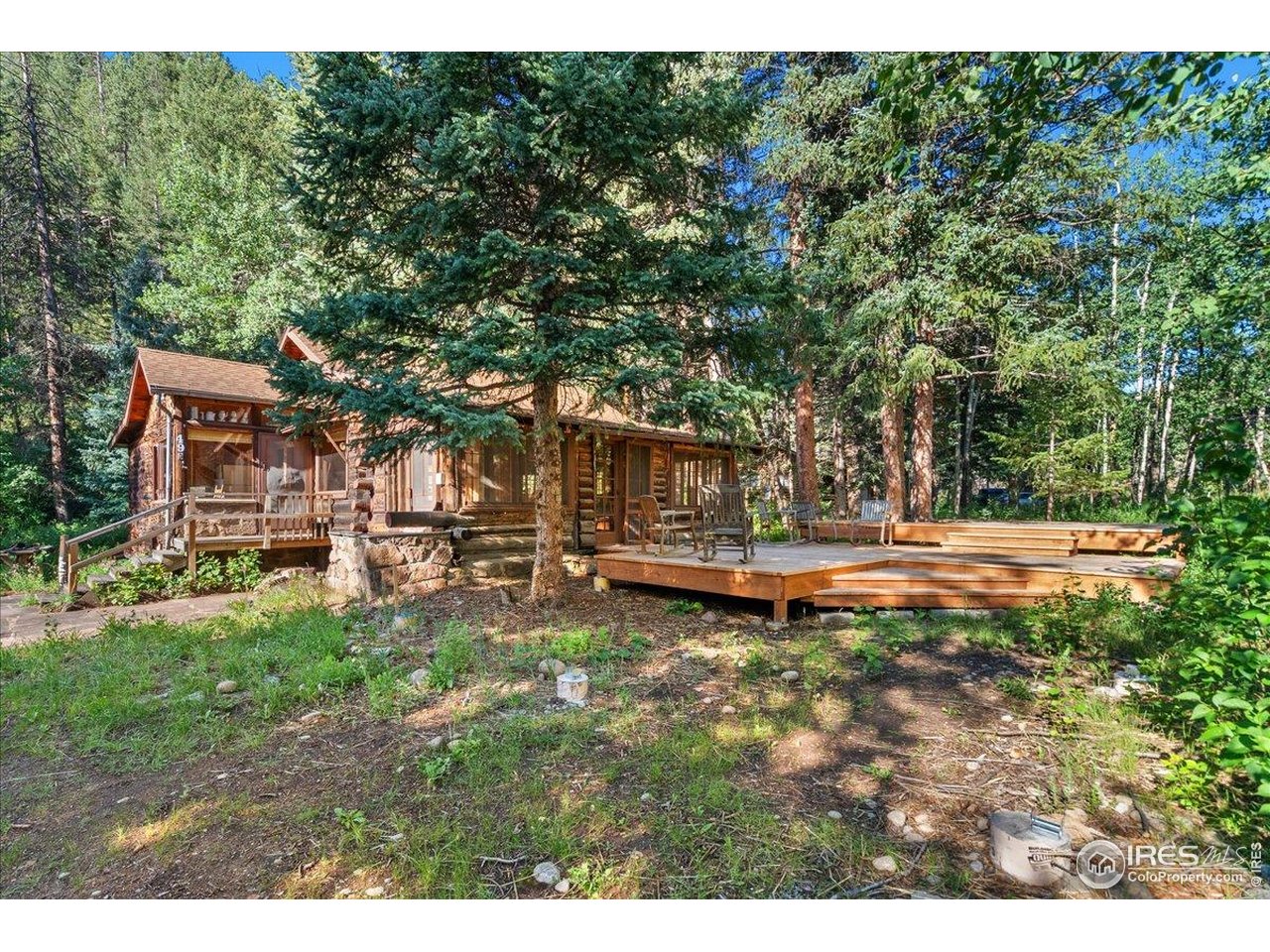 49 Riverside Drive Lyons, CO 80540 - Photo 24 of 32 a view of a backyard with swimming pool