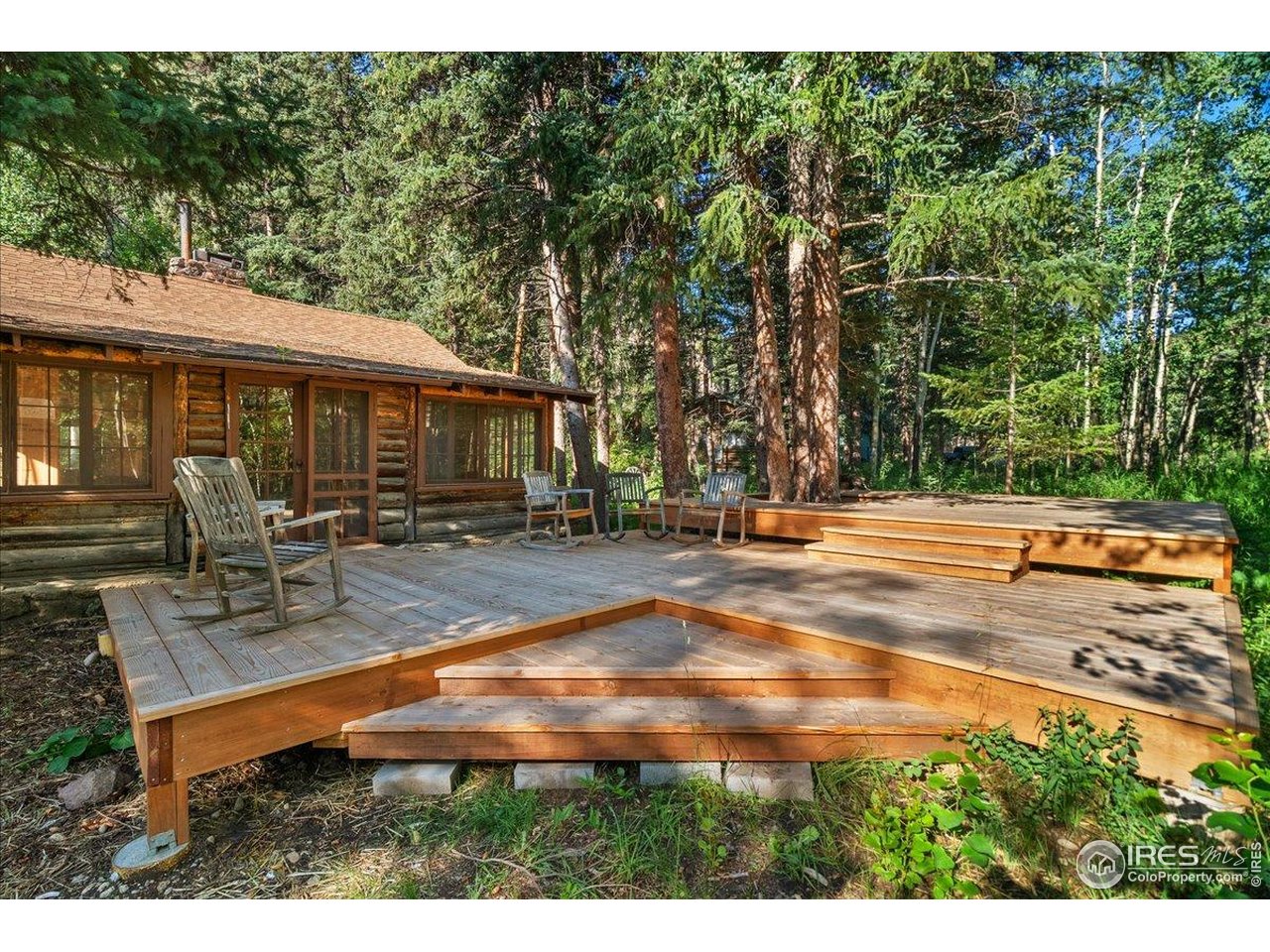 49 Riverside Drive Lyons, CO 80540 - Photo 26 of 32 a view of backyard of house with outdoor seating