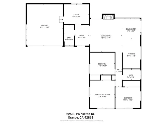 $985,000 | 225 South Poinsettia Drive, Orange, CA 92868