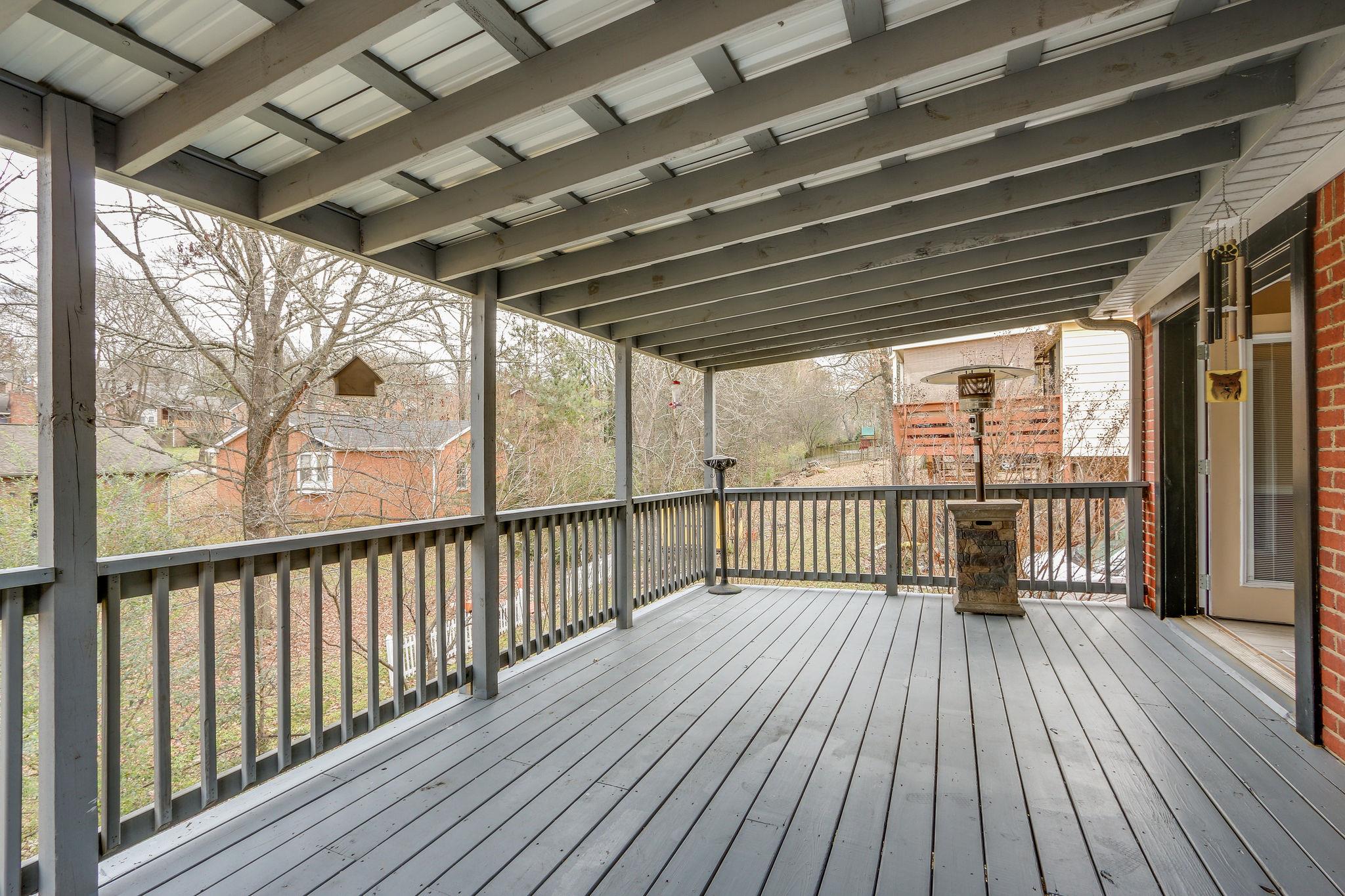 1056 Fitzpatrick Road Nashville, TN 37214 - Photo 27 of 28 Another view of the lovely covered deck overlooking your great back yard