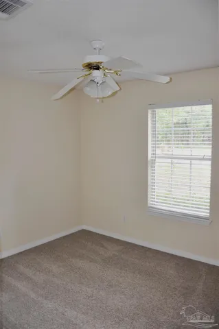 an empty room with closet