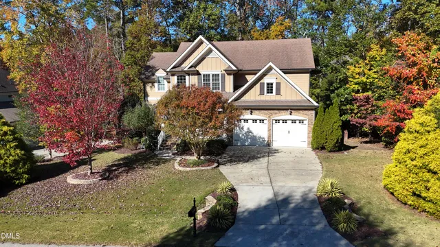 a view of outdoor space yard and garage