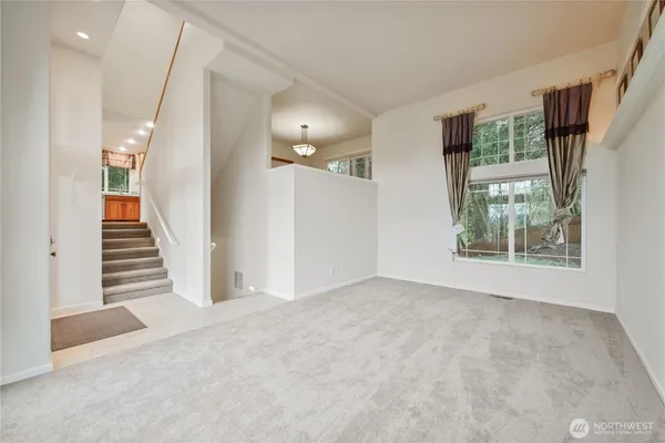 a view of an entryway with staircase