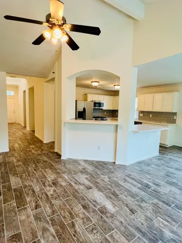 a view interior of the house and kitchen view