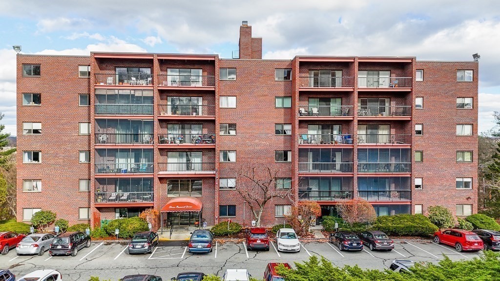 a front view of multiple houses