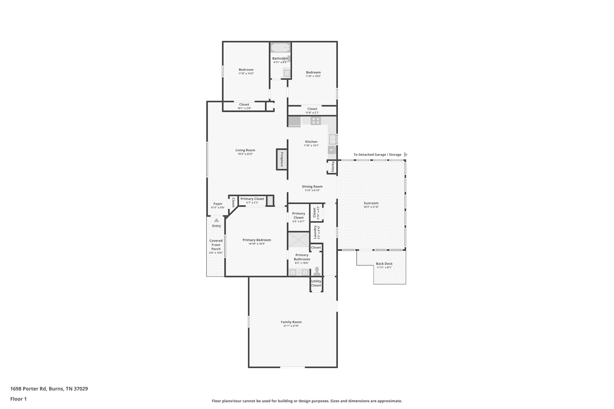 1698 Porter Road Bon Aqua, TN 37025 - Photo 23 of 24 a picture of floor plan