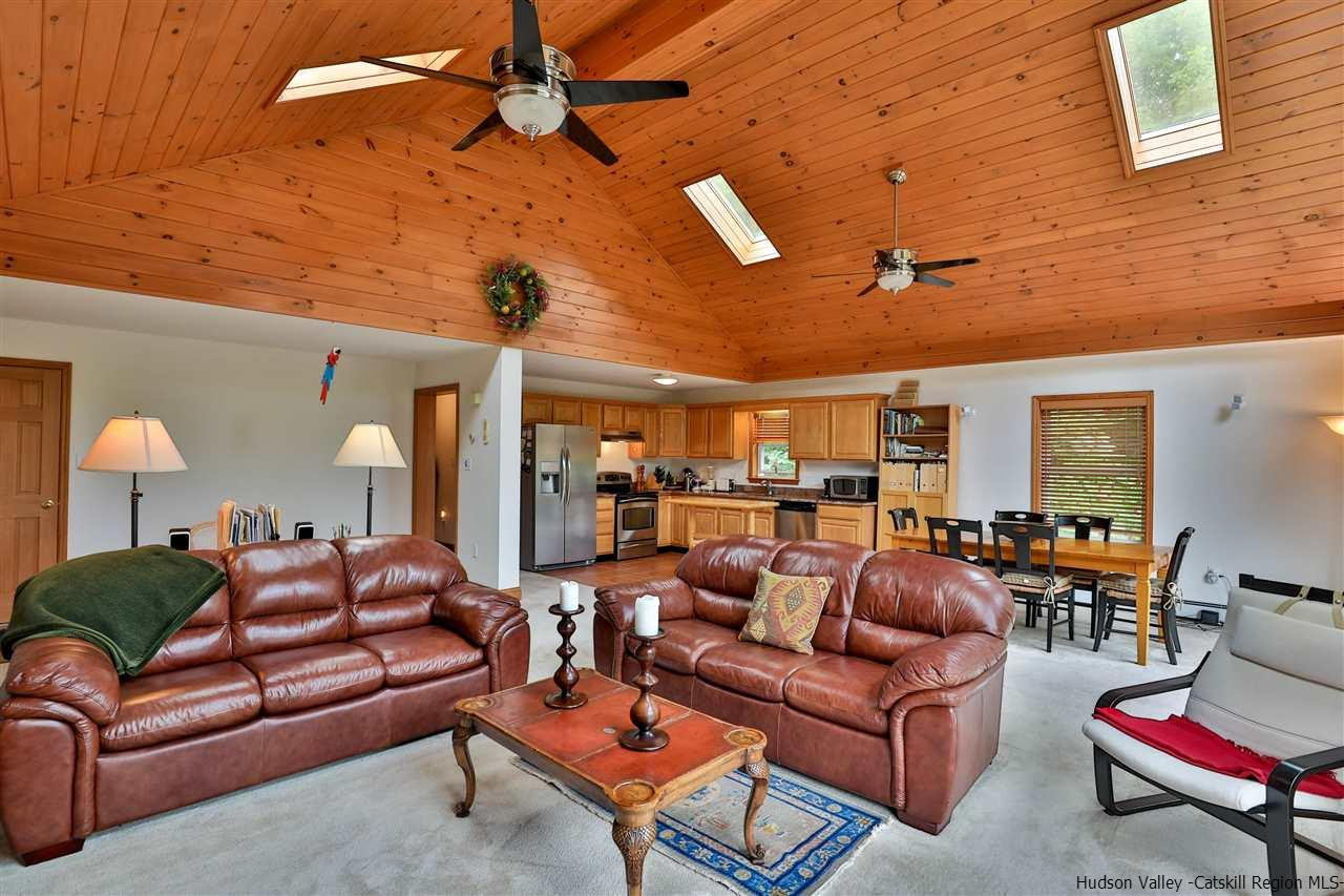 293 Barley Road Pine Hill, NY 12465 - Photo 9 of 25 a living room with furniture a ceiling fan and a rug