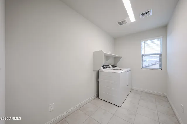 a room with a washer and dryer