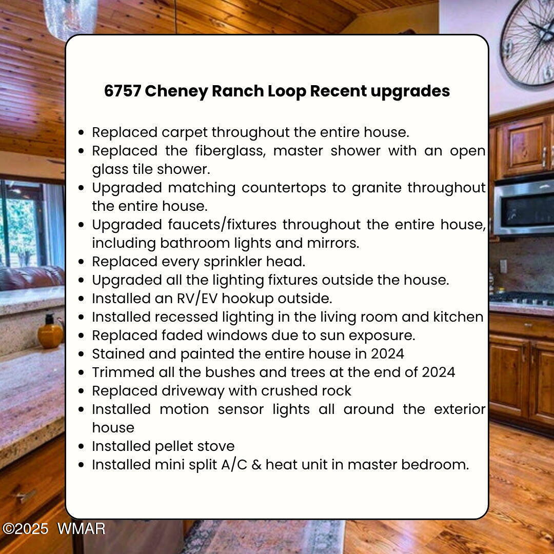6757 Cheney Ranch Loop Show Low, AZ 85901 - Photo 64 of 77 Improvements List
