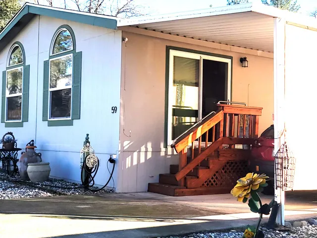 a front view of a house with entryway