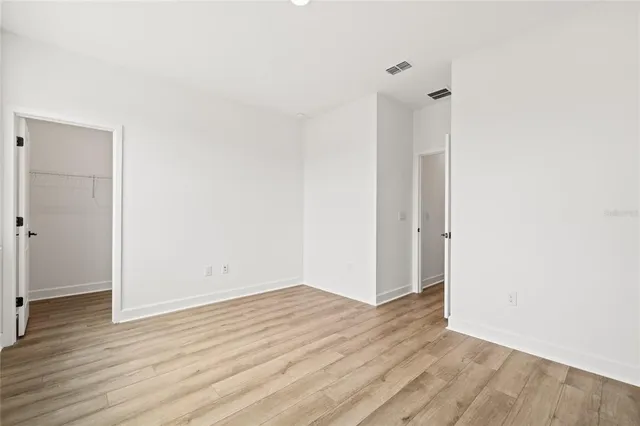 an empty room with a window