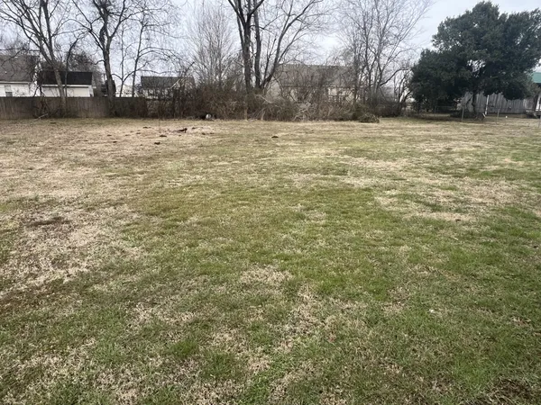 a view of yard covered with snow in yard