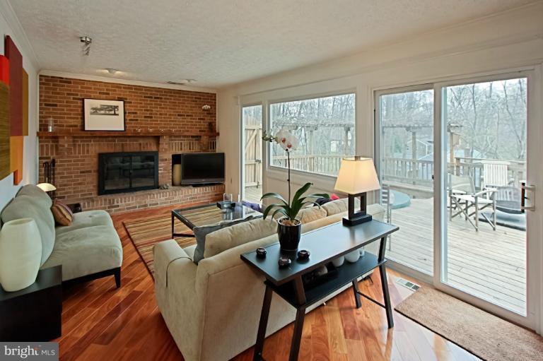 1874 Post Oak Trail Reston, VA 20191 - Photo 26 of 30 a living room with fireplace furniture and a large window