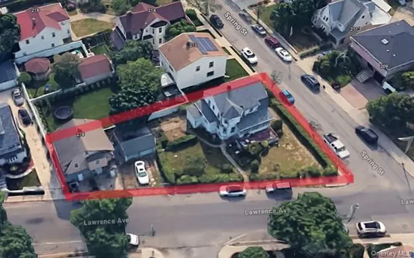 an aerial view of residential house with outdoor space