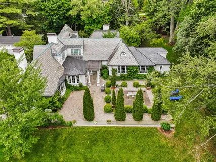 a view of a house with a garden