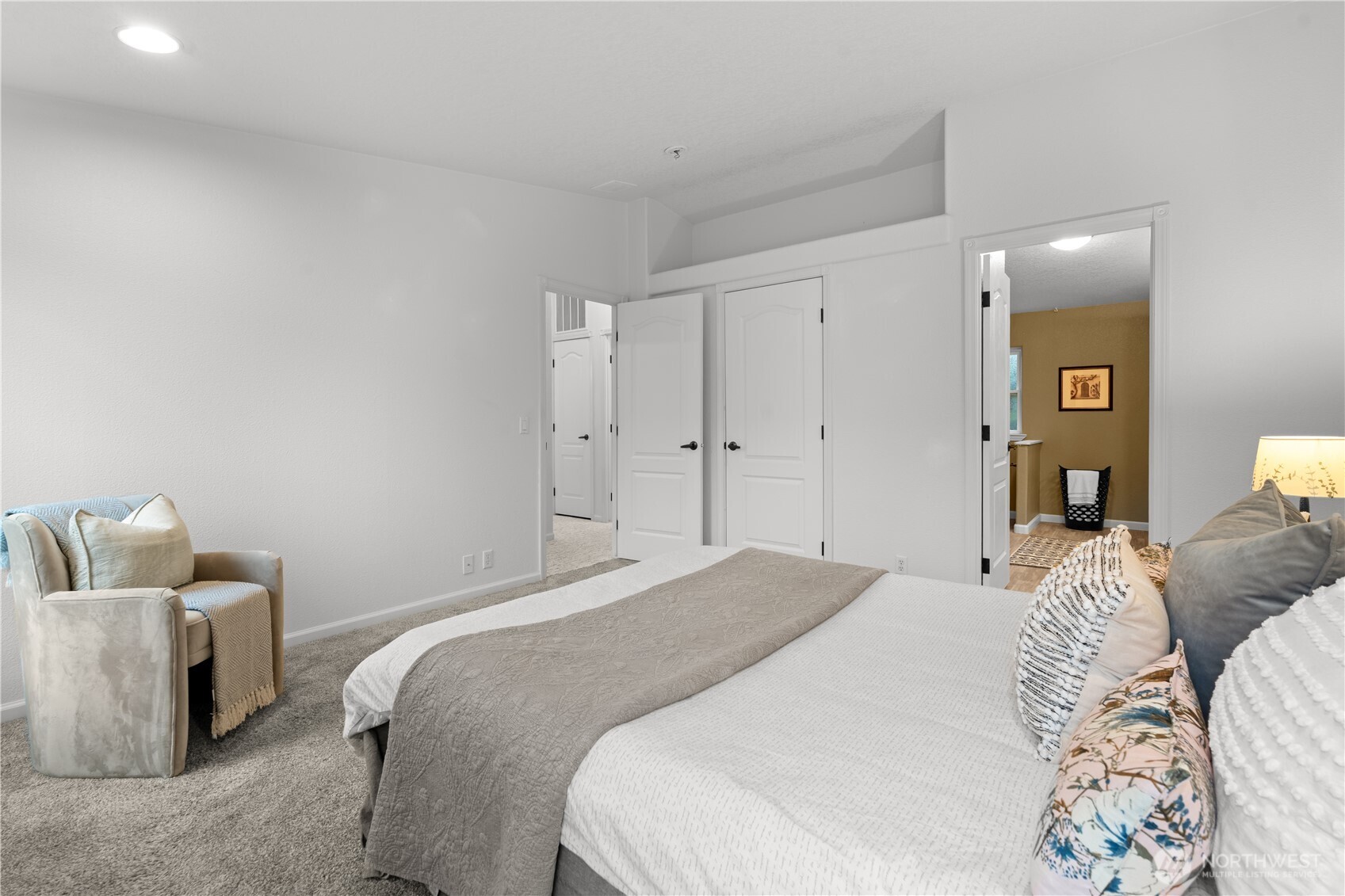 8014 18th Lane Southeast Lacey, WA 98503 - Photo 20 of 32 a bedroom with a bed and a couch