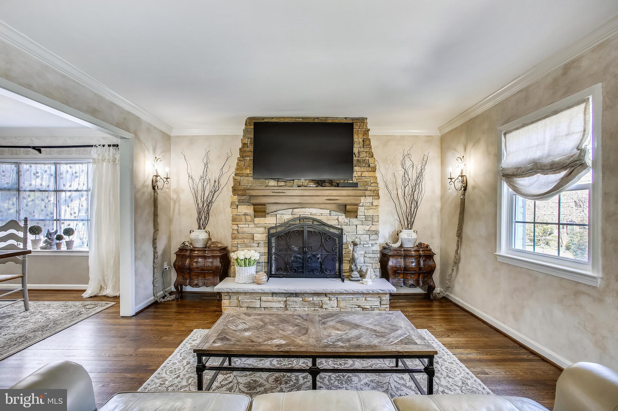 14 Russell Road Alexandria, VA 22301 - Photo 4 of 69 Family Room with Custom Stone Fireplace