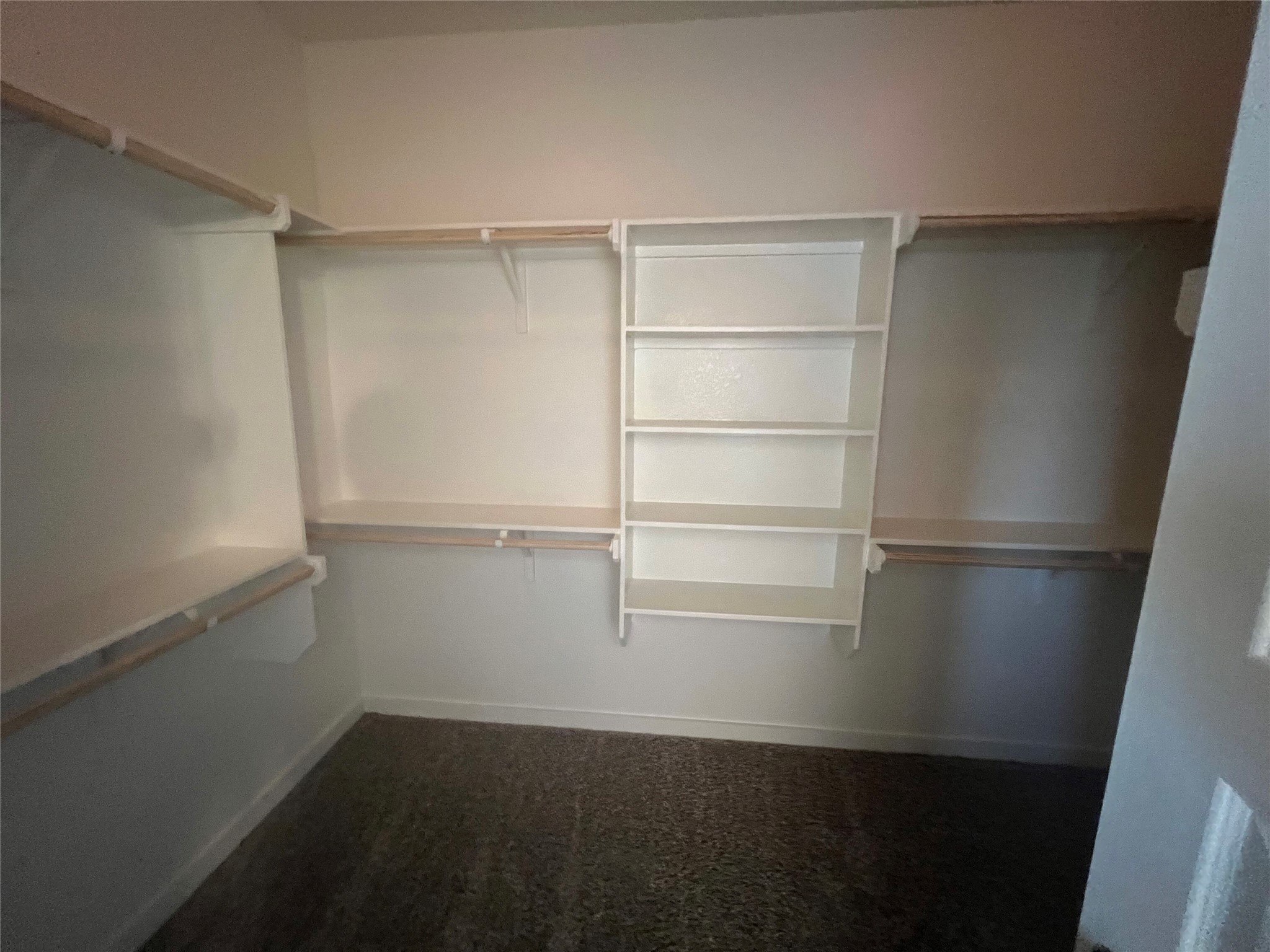 255 Gus Loop Georgetown, TX 78626 - Photo 21 of 24 Custom shelving and hanging rods offer ample storage within this organized walk-in closet.