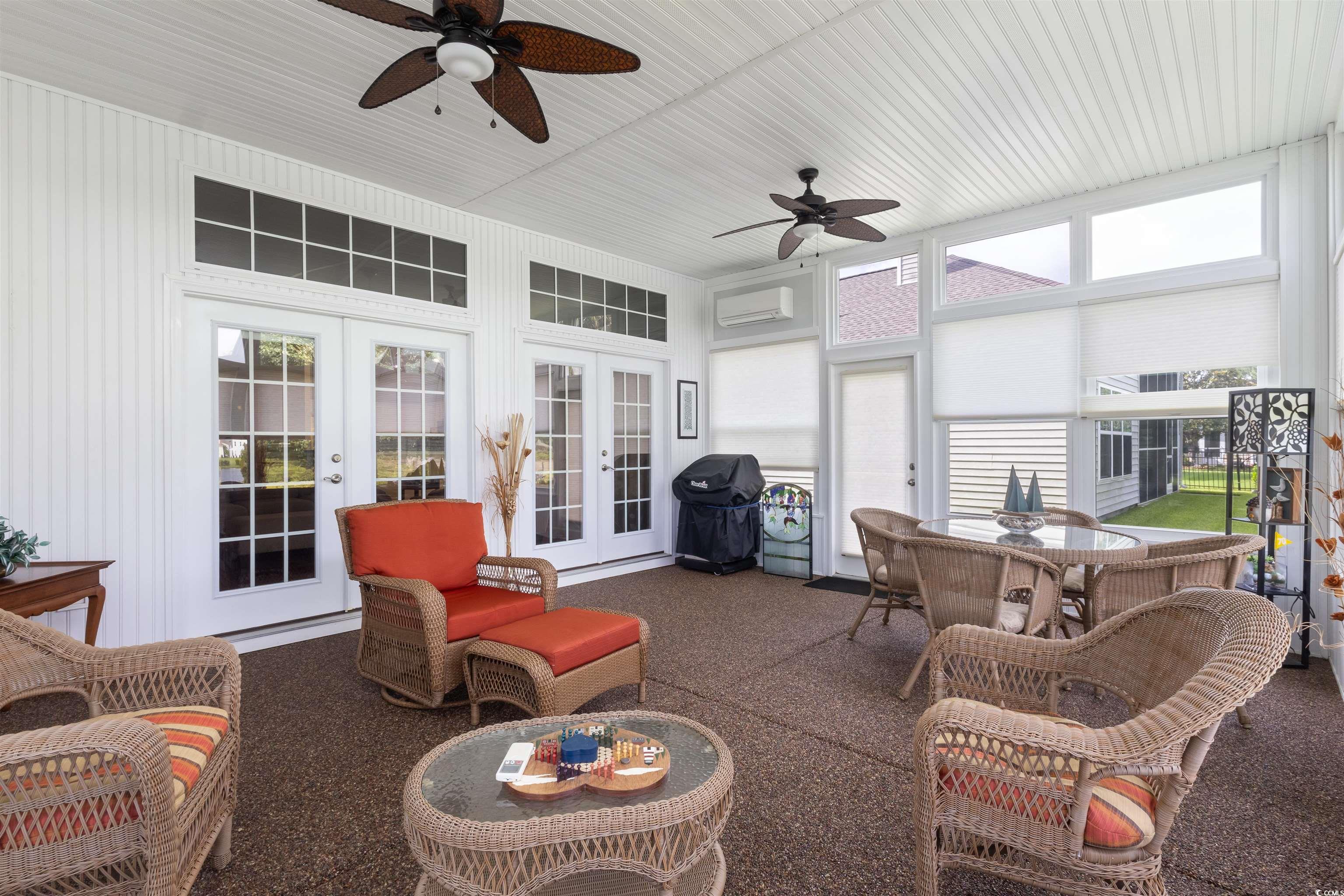 2210 Haystack Way Myrtle Beach, SC 29579 - Photo 17 of 33 Sunroom / solarium with french doors and a wall un