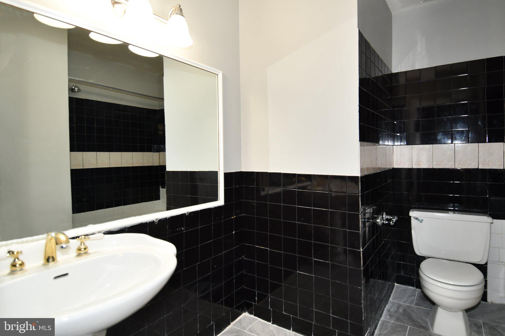 7737 Merrick Lane Landover, MD 20785 - Photo 27 of 34 Sleek black and white bathroom design.