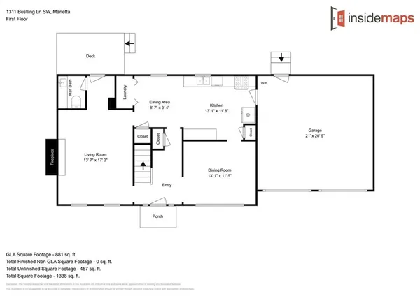 $2,350 | 1311 Bustling Lane Southwest, Marietta, GA 30064