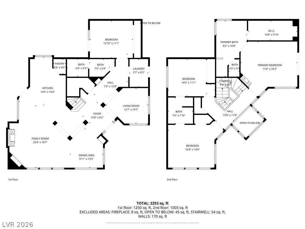 1135 Calico Ridge Drive Henderson, NV 89011 - Photo 86 of 86 A comprehensive two-story floor plan reveals a well-organized layout with generous living spaces.