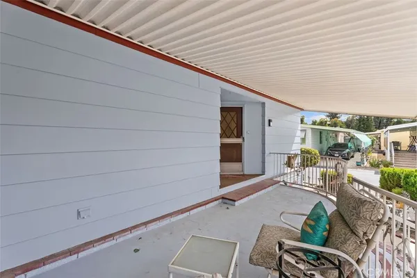 a outdoor space with furniture