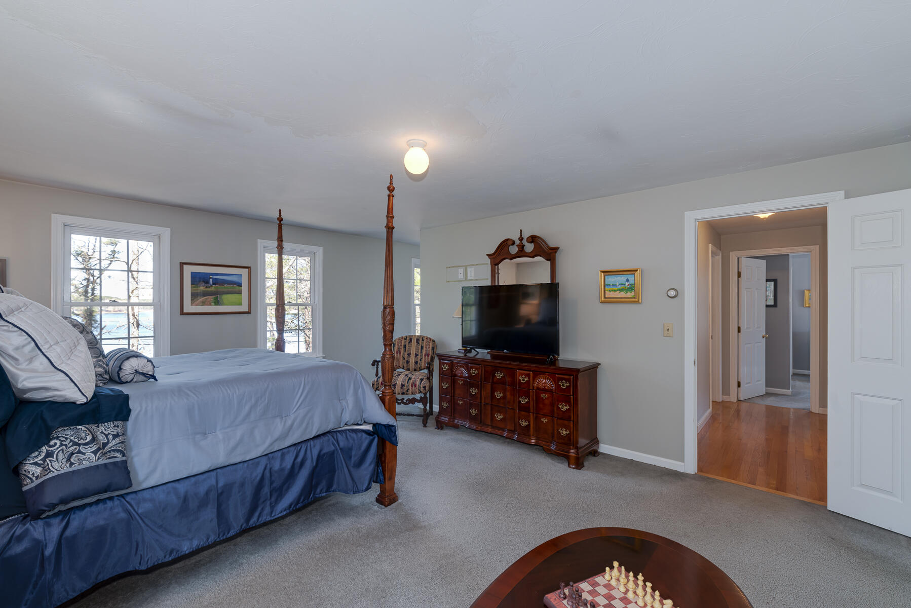 1 Country Farm Road Forestdale, MA 02644 - Photo 23 of 54 a spacious bedroom with a bed and a flat screen television