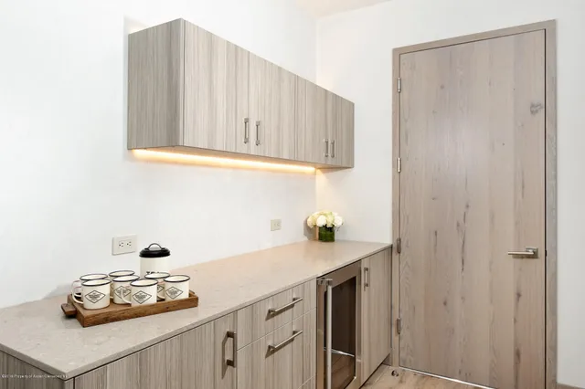 a view of balcony with furniture