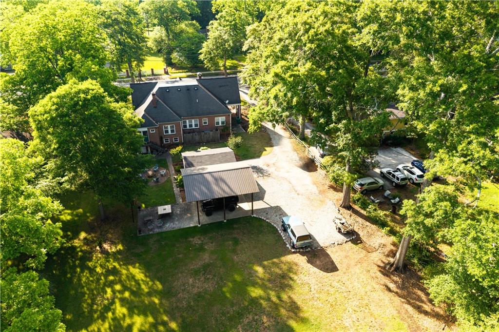 346 North Cherokee Road Social Circle, GA 30025 - Photo 71 of 71 an aerial view of a house with garden space and sitting space