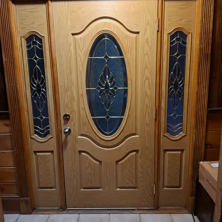 a view of a door with a door
