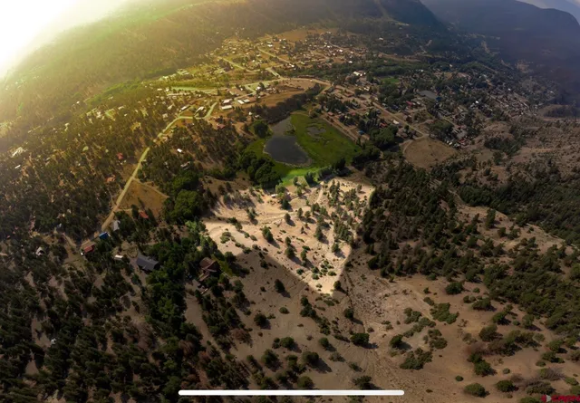 a view of city and mountain