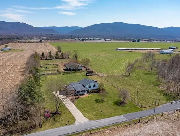 a view of a lake and a mountain view