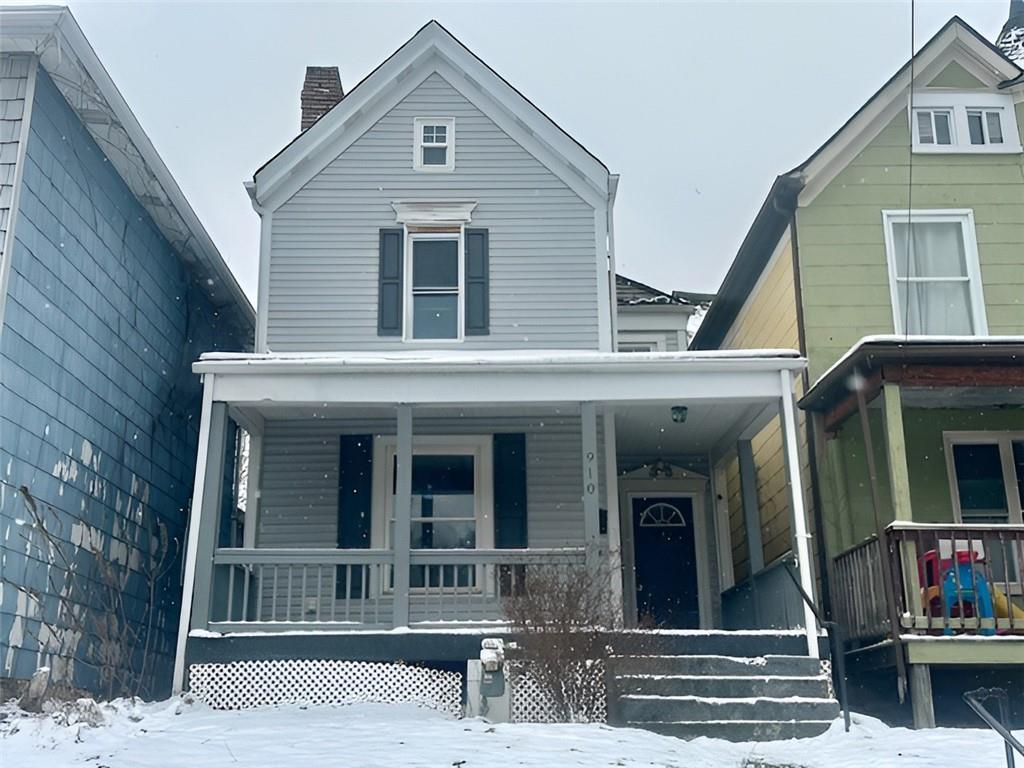 a front view of a house