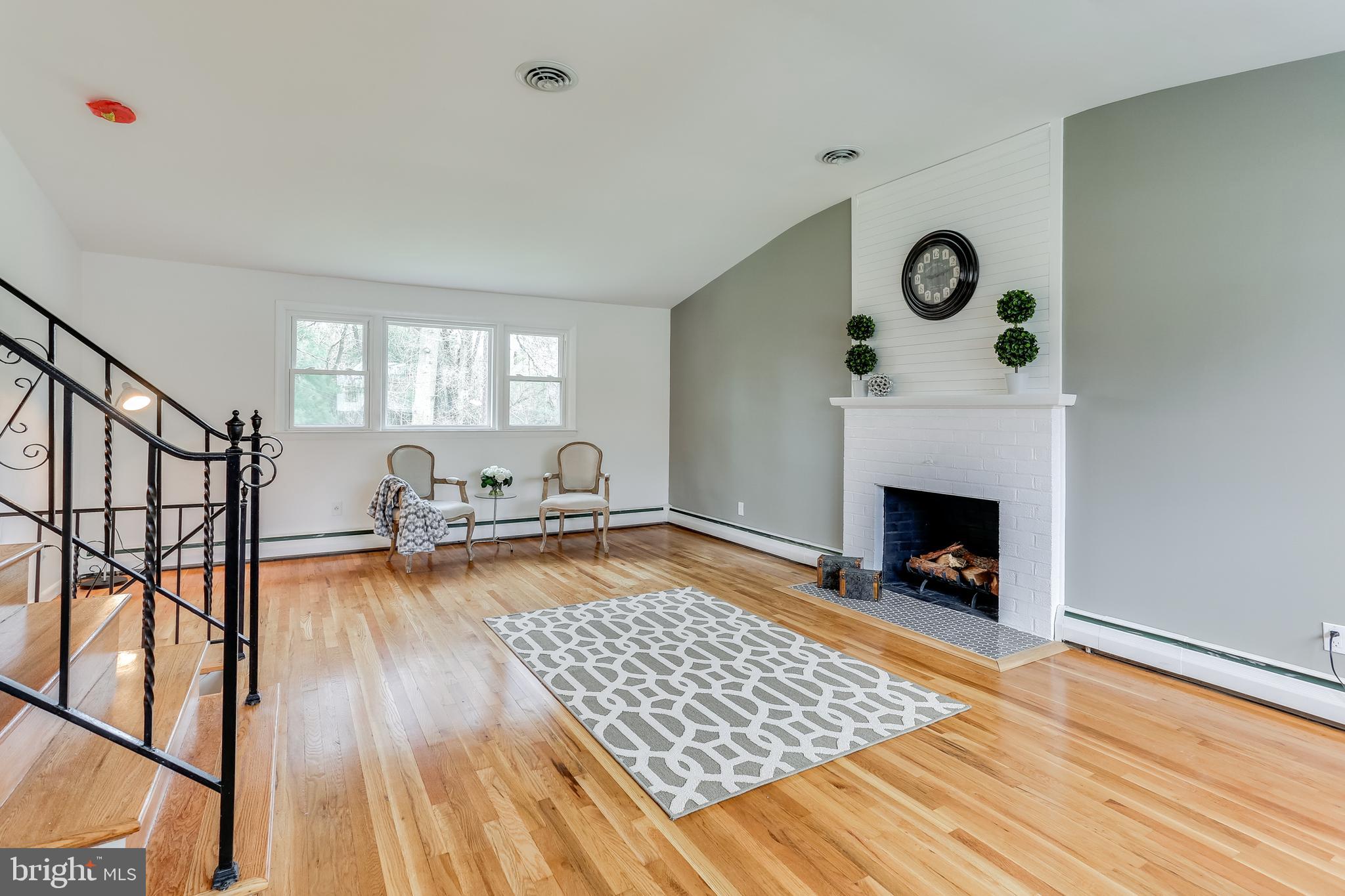 221 Coldbrook Road Lutherville-Timonium, MD 21093 - Photo 3 of 37 Beautiful & large Living Room w/wood burning FP