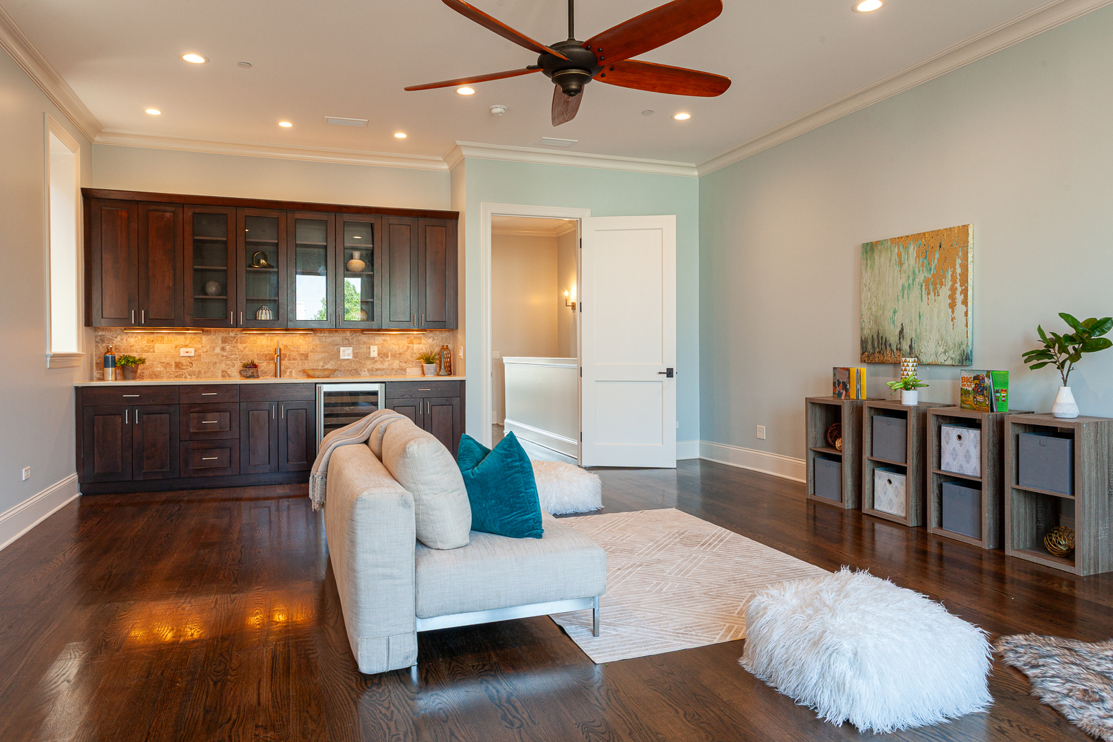 1758 West Surf Street Chicago, IL 60657 - Photo 33 of 51 a living room with furniture and wooden floor