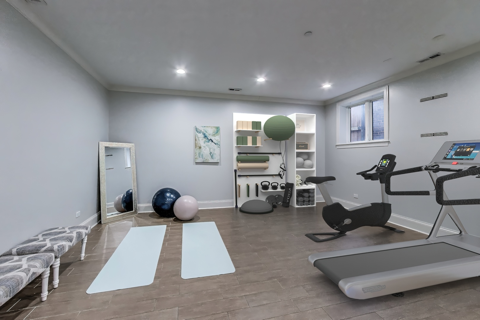 1758 West Surf Street Chicago, IL 60657 - Photo 44 of 51 a living room with furniture gym equipment and a window